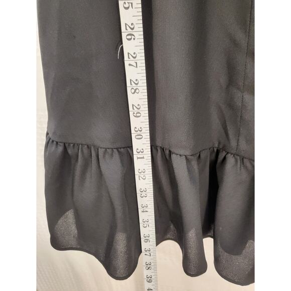 Kellywood Dress Size Medium Black Halter Tie Strap Frill Detail Sundress - Picture 7 of 10